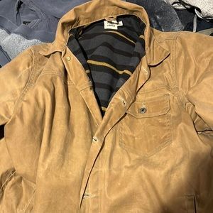 Flint and Tinder Waxed Flannel Lined Trucker Jacket